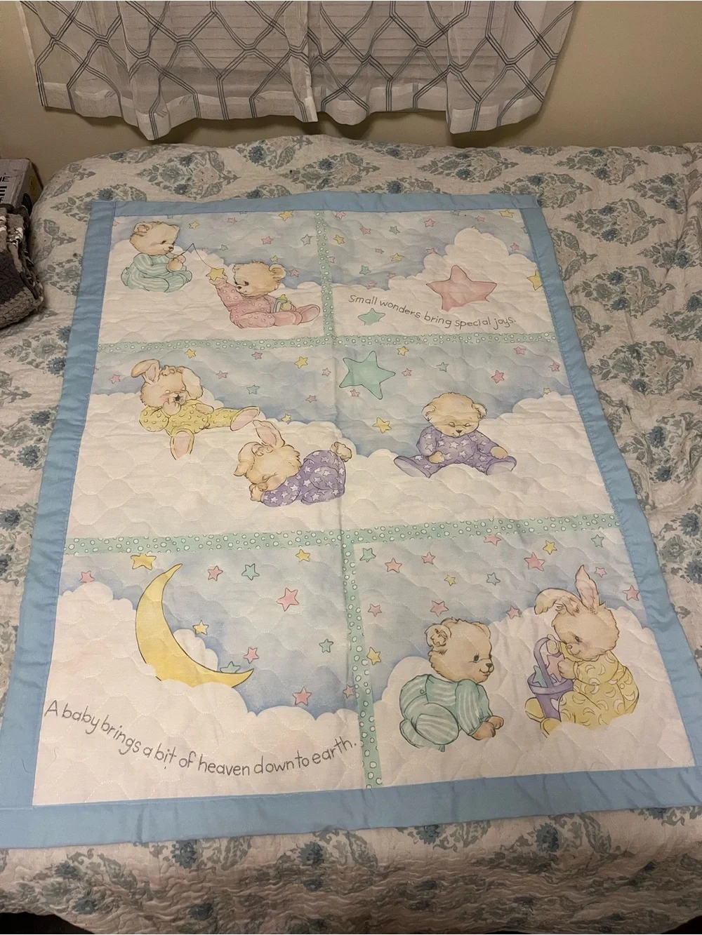 Vintage Precious Moments Baby Quilt